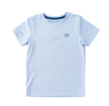 Load image into Gallery viewer, Elevate your young adventurer's summer wardrobe with the Windsurfer Pro Performance Short Sleeve Tee by PRODOH! In a vibrant light blue, this tee boasts a playful July Fourth design on the back, making it perfect for every sunny outing. Let them embrace their spirit of adventure in style!

