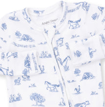Load image into Gallery viewer, Farm Friends - 2 Way Zipper Footie by Angel Dear wraps your little one in soft, cozy comfort with charming farm-inspired prints. The easy 2-way zipper makes dressing and diaper changes effortless, keeping your baby happy and snug all day long!
