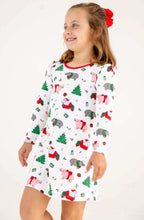 Load image into Gallery viewer, Celebrate joyful moments in TBBC’s Penny’s Play Dress, featuring a charming "I Want A Hippopotamus" vintage print. This timeless silhouette brings playful comfort and festive cheer to your toddler’s holiday wardrobe. Ready to spark smiles at every Christmas gathering!

 
