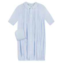 Load image into Gallery viewer, Feltman Brothers’ Boys Intricate Pintucked Take Me Home Gown combines timeless elegance with delicate details. Featuring ric rac trim, fine pintucks, lace edging, and hand embroidery, this gown wraps your little one in gentle elegance and heirloom-quality comfort from their very first moments.

