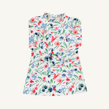 Load image into Gallery viewer, Celebrate cozy elegance with the Long Sleeve Lizzie’s Luxe Leisure Dress in Fair St. Floral by The Beaufort Bonnet Company. Its timeless silhouette and delicate fall floral print bring warmth and charm to every moment your tween wears it!

