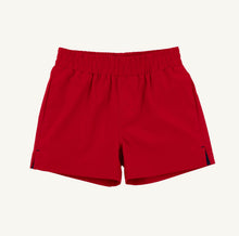 Load image into Gallery viewer, Celebrate summer in style with the Prepletic Sheffield Shorts in vibrant Richmond Red by The Beaufort Bonnet Company. Designed for boys from toddler to tween, these shorts offer a timeless silhouette that keeps your little one comfortable and confident at every sunny gathering.
