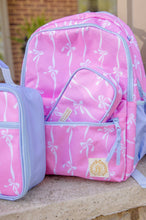 Load image into Gallery viewer, The Peyton Pencil Pouch in Bell Court Bows by The Beaufort Bonnet Company is the back to school accessory that keeps pencils, pens, markers, and all the essentials organized in the most charming way imaginable. Featuring the delightful Bell Court Bows print that coordinates perfectly with her backpack and lunch box for a completely pulled together, coordinating school look. Bow-forward, brilliantly organized, and unmistakably preppy!
