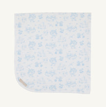 Load image into Gallery viewer, Wrap your little one in the charming Baby Buggy Blanket by The Beaufort Bonnet Company. Its timeless toile print delights the eye, offering cozy comfort perfect for newborns. Choose Hamptons Hot Pink or Beale Street Blue—an irresistible gift that celebrates every tiny adventure!
