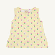 Load image into Gallery viewer, Our sweet Love You Back Top in Fairway Floral is perfect for mixing and matching with all her favorite pieces! Premium Pima Cotton Knit fabric ensures she stays comfortable from morning adventures to afternoon playdates while the versatile design makes getting dressed a breeze. A wardrobe staple that brings breezy island style and timeless Southern elegance to every sunny day.
