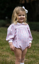 Load image into Gallery viewer, The Pumpkin Grove Floral Bubble by Lullaby Set is designed to celebrate your most cherished autumn moments! Created from cozy knit fabric with delicate pumpkin embroidery on the collar, this outfit is ideal for fall photos, Thanksgiving celebrations, and creating unforgettable memories with family!


