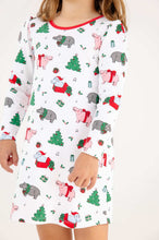 Load image into Gallery viewer, Celebrate joyful moments in TBBC’s Penny’s Play Dress, featuring a charming "I Want A Hippopotamus" vintage print. This timeless silhouette brings playful comfort and festive cheer to your toddler’s holiday wardrobe. Ready to spark smiles at every Christmas gathering!

 
