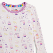 Load image into Gallery viewer, Wrap your little one in cozy comfort with the Bake Boss Modal Pajama Set by Magnetic Me. These bakery-themed pajamas, celebrating milk and cookies, spark joy and warmth on crisp fall evenings. Soft, breathable fabric ensures peaceful sleep and adorable style all night long!
