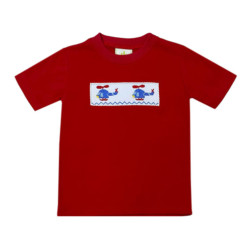 Perfect for your little one's playtime adventures, the Helicopter Red Knit Play Tee from Zuccini Kids is a must-have addition to their wardrobe. Made with comfort and durability in mind, this tee features a playful red helicopter design that will have your child soaring with joy. Pair with their favorite bottoms for a fun and stylish look.