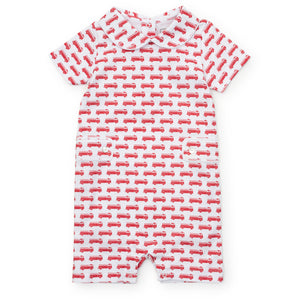 Henry Boys' Pima Cotton Shortall - Fire Truck Red