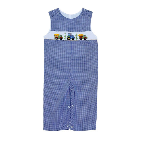 Dress your little one in style with our Infant Boy's Blue Gingham Harvest Longall by Zuccini Kids! This charming longall features a royal blue gingham design and intricate harvest embroidery. Made with high quality materials, your baby will be both comfortable and stylish.