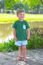 Load image into Gallery viewer, Dress your little one in the charming Ducks in a Row Short Set from Trotter Street Kids! Featuring a playful green tee with a delightful mallard duck pocket and matching shorts, this breathable outfit ensures all-day comfort. Watch them explore with joy and style! Perfect for any adventure!

