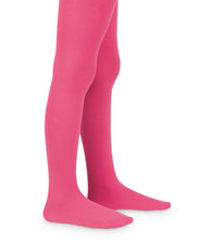 Load image into Gallery viewer, These girls classic pima cotton solid color tights are the perfect weight for year round wear. Knit with high quality pima cotton for extra durability. Three way stretch provides extra stretchability so the tights move and stretch for extra comfort.
