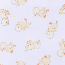 Load image into Gallery viewer, Wrap your little one in comfort and charm with the Downy Ducklings Print Zip Footie by Magnolia Baby. Crafted from soft Pima cotton, this convenient zip footie showcases an adorable ducklings print, making it the perfect gender-neutral outfit. It’s an ideal gift for new parents, blending style and practicality effortlessly!
