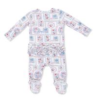 Load image into Gallery viewer, Embrace the beauty of restful moments with the Floral Patchwork 2 Way Zipper Footie by Angel Dear. Its soft fabric and charming design ensure your little one experiences ultimate comfort during nap time or peaceful sleep. Snuggle up in style and warmth—it's the perfect choice for sweet dreams!
