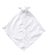 Load image into Gallery viewer, A perfect little security blankie and tagalong for your child. The delicious cashmere-like material is perfect for babies and toddlers to snuggle. Each blankie features a sweet animal head that's easy to grip. It will bring smiles and comfort to your little napper and will likely become a favorite animal friend to take along on many adventures.
- Soft and snuggly
- 100% Polyester microfiber
- Machine washable
- Measures 13"x13"
