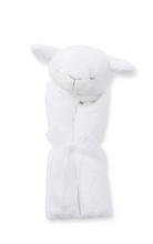 Load image into Gallery viewer, A perfect little security blankie and tagalong for your child. The delicious cashmere-like material is perfect for babies and toddlers to snuggle. Each blankie features a sweet animal head that's easy to grip. It will bring smiles and comfort to your little napper and will likely become a favorite animal friend to take along on many adventures.
- Soft and snuggly
- 100% Polyester microfiber
- Machine washable
- Measures 13"x13"
