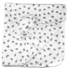 Load image into Gallery viewer, Those puppy dog eyes will get you everytime! This dalmatian napping blanket from Angel Dear will sure to be your little ones best friend. Measuring 29" x 29", it has a plush animal head, embroidered facial features and is machine washable.

Gray on white with brown sleepy eyes
29" x 29" square blanket with a huggable plush head
100% polyester microfiber
Machine washable
Remains soft after years of washing

