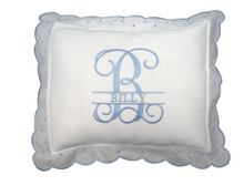 Load image into Gallery viewer, Personalized Baby Announcement Pillow combines comfort and personalization. Customize with your baby’s name, birth date, weight, length, and time. A unique addition to your baby’s room.

Measures 12.5″ wide by 11″ tall (including border, it measures 15 3/4″ wide by 14″ tall)
