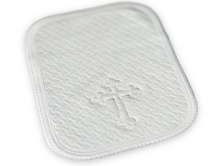 Load image into Gallery viewer, Explore Marcela’s burp cloth, ensuring your baby stays dry and comfy on their special day, customizable with their name or monogram.
