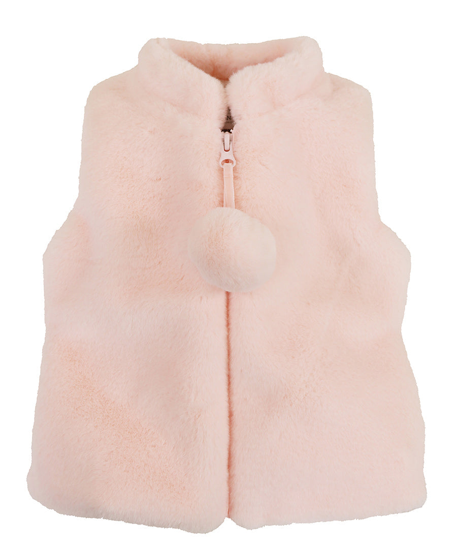 Widgeon Girls Rose Puff Faux Fur Vest