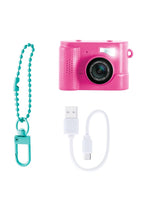 Load image into Gallery viewer, The Photo Creator Mini Camera gives kids a real photo and video experience in a tiny, easy-to-use design made just for them. Small enough to clip onto a backpack, this kid-friendly camera lets young creators capture everyday moments while exploring creativity on the go. It feels like real tech, but plays like a toy.
