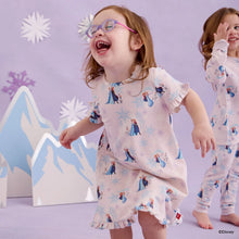Load image into Gallery viewer, Our Frozen Magnetic Nightgown by Magnetic Me features magnetic closures at the neck, allowing the gown to slip easily over the head—which also helps your kids develop a can-do attitude toward dressing themselves. Crafted in our revolutionary, naturally flame resistant fabric without the use of toxic chemicals, RightFit™ is breathable and oh-so soft.
