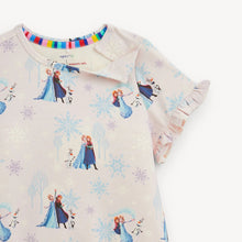 Load image into Gallery viewer, Our Frozen Magnetic Nightgown by Magnetic Me features magnetic closures at the neck, allowing the gown to slip easily over the head—which also helps your kids develop a can-do attitude toward dressing themselves. Crafted in our revolutionary, naturally flame resistant fabric without the use of toxic chemicals, RightFit™ is breathable and oh-so soft.
