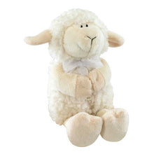 Load image into Gallery viewer, Comfort baby with this lovable soft, poly plush cream praying lamb that plays "Jesus Loves Me' when you press the tummy button.
