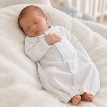 Load image into Gallery viewer, White Converter Gown with Blue Trim
