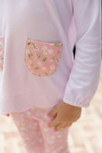 Load image into Gallery viewer, Dress your little one in The Proper Peony’s Pink Petal Tunic Set and watch her bloom with joy! Soft floral leggings paired with a charming pink knit tunic, detailed with a crisp petal collar and floral pockets, make every autumn day feel warm and playful. Ready for endless smiles and adventures!
