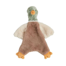 Load image into Gallery viewer, Meet Miller the Mallard by Mud Pie! Miller is a curious little explorer who loves splashing in puddles, flapping around the backyard, and waddling into new adventures. With his fuzzy feathers and floppy feet, he’s always ready to bring smiles, snuggles, and a whole lot of quack-tastic fun!

