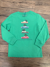 Load image into Gallery viewer, Boys Long Sleeve Vintage Christmas Car with Trees Tee is perfect to help your son celebrate the season in style while staying casual and comfortable. 
