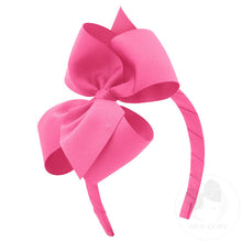 Load image into Gallery viewer, Small King Classic Grosgrain Girls Hair Bow Headband
