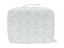 Coated, clean, and cute! The Lunchbox available several classic patterns, all wipeable. It is just the right size for your bento box. Equipped with a mesh inner pocket to hold your cooler packs and love notes, specifically placed on the back of the lunchbox leaving the front open for monogramming.

Made with our PVC-free, wipeable, non-chlorinate coated fabric that is soft to the touch, antimicrobial, water resistant, odorless and biodegradable. This fabric has been specifically developed to be a healthier 