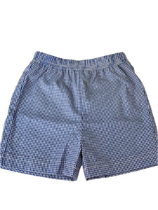 Anavini’s Boy's Pull On Gingham Shorts in royal blue and white offer a stylish and comfortable fit, perfect for active days. Their classic checkered pattern pairs effortlessly with the Boy's Tractor Smocked Tee, creating a sharp, coordinated look ideal for Back to School. Easy to wear and versatile, these shorts combine practicality with timeless style to keep your little one looking and feeling great all day long.