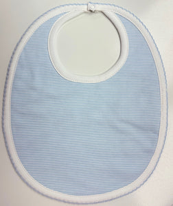 Infant Blue Striped Bib from Baby Loren