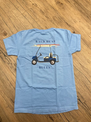 Boy's Bald Head Blues Golf Cart Tee from Bald Head Blues 

Bald Head Blues high-quality clothing designs, and selection of fine fabrics also reflect our unique island experience.  They’re casual, colorful, and classic.  They inspire our sense of style and compel us to relax.  Wearing Bald Head Blues™ transports us to a place we all long to be, no matter where we are now. Bald Head Blues™ was inspired by our unique Bald Head Island lifestyle, which itself is defined by the simplicity and 