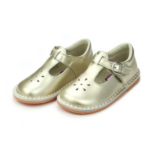 Load image into Gallery viewer, Girls Joy Mary Jane Shoe in Gold
