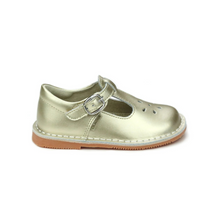 Load image into Gallery viewer, Girls Joy Mary Jane Shoe in Gold
