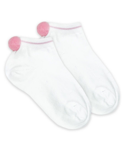 Upgrade your little one's sock game with our Jefferies Socks Smooth Toe Pom Pom Low Cut Socks. Made with comfort in mind, the smooth toe design eliminates irritation and the playful pom poms add a fun touch. Keep their toes happy and stylish all day long.