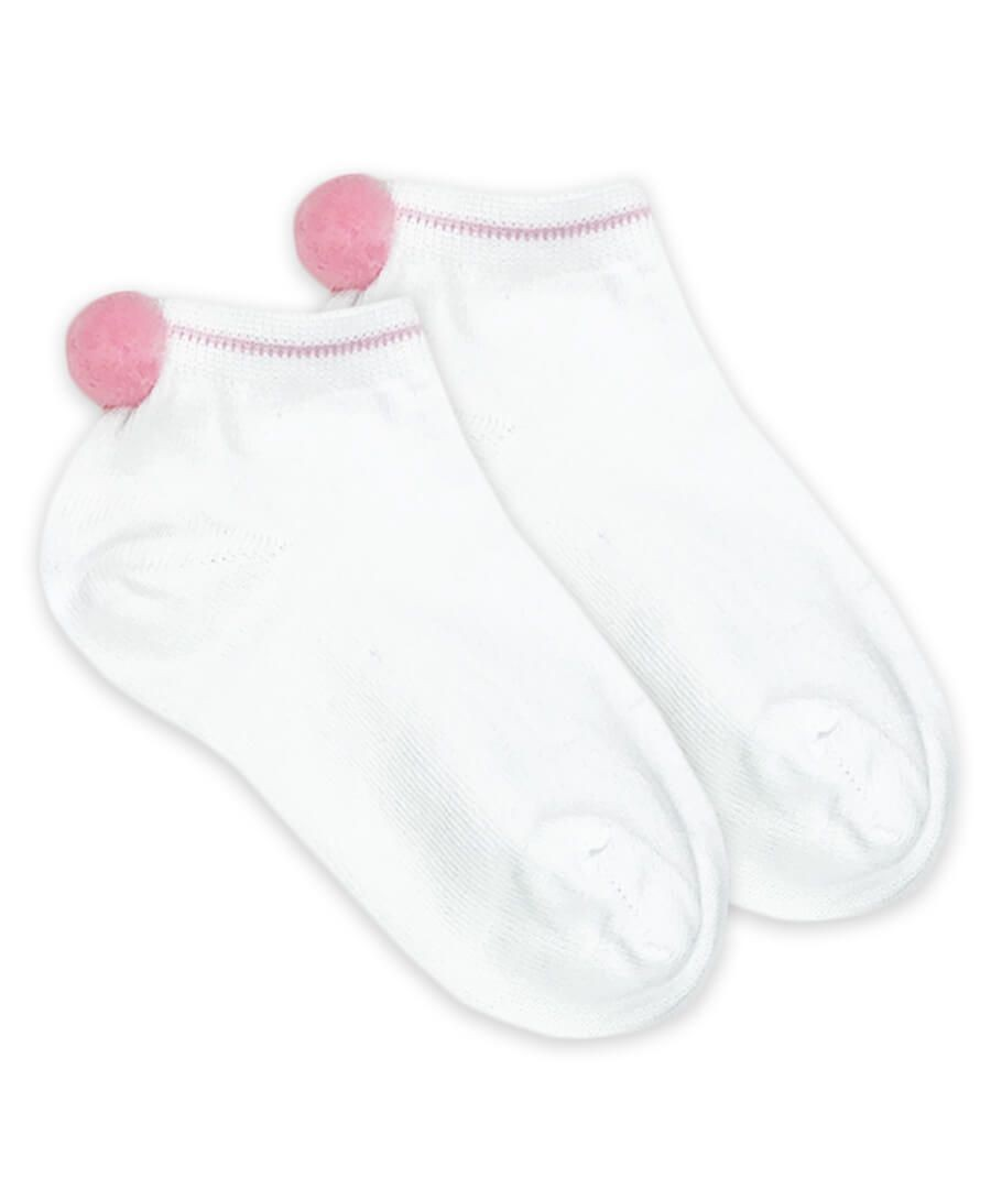 Upgrade your little one's sock game with our Jefferies Socks Smooth Toe Pom Pom Low Cut Socks. Made with comfort in mind, the smooth toe design eliminates irritation and the playful pom poms add a fun touch. Keep their toes happy and stylish all day long.