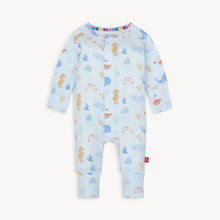 Load image into Gallery viewer, Wrap your little one in the soft and comfortable Deep Sea Jubilee Pajama Footie by Magnetic Me. With its magnetic closure and soft modal fabric, changing time will be a breeze. The adorable under the sea motif adds a touch of cuteness to any wardrobe and the convertible leg makes these perfect for day into night to cover little feet!
