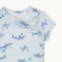Load image into Gallery viewer, Discover comfort and playfulness with the No-Fins Compare to You Pajama Short Set from Magnetic Me. Made with soft modal fabric and featuring a playful shark design, these pajamas will make bedtime a breeze. Get ready for cozy nights and sweet dreams with this must-have set.
