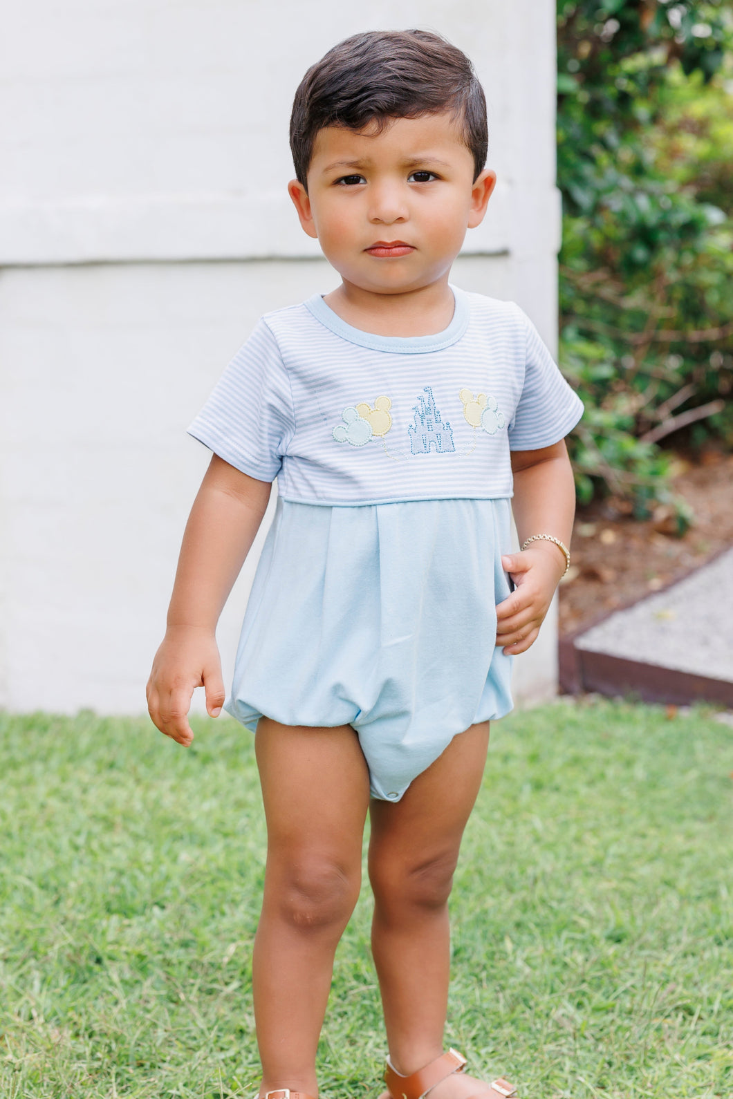 Dress your little one in enchantment with the Infant Boys Magical Bubble from Trotter Street Kids. This charming ensemble includes a soft, short sleeve bubble with embroidered Disney favorites. This bubble brings a touch of magic to every adventure!