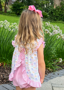 Transform your little one into an animal lover with Infant Girls Zoo-Pendous Bloomer Set from James &amp; Lottie! Featuring a charming zoo animal design, ruffle details, and pink gingham bloomer shorts, it's perfect for a day at the zoo or any playdate. Your child will look cute and feel comfortable in this adorable outfit!