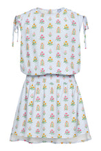 Load image into Gallery viewer, The Helen Dress in Blue Floral Block Print is a versatile wardrobe essential that grows with your tween. This bestselling Pleat design features adjustable shoulder ties that let her customize the fit, while a fully lined skirt ensures comfort and durability through every wear. The timeless floral block print pairs effortlessly with her existing pieces, making it perfect for school days, special occasions, and everything in between.&nbsp;
