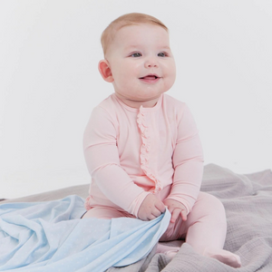 Pink Dogwood Magnetic Ruffle Footie