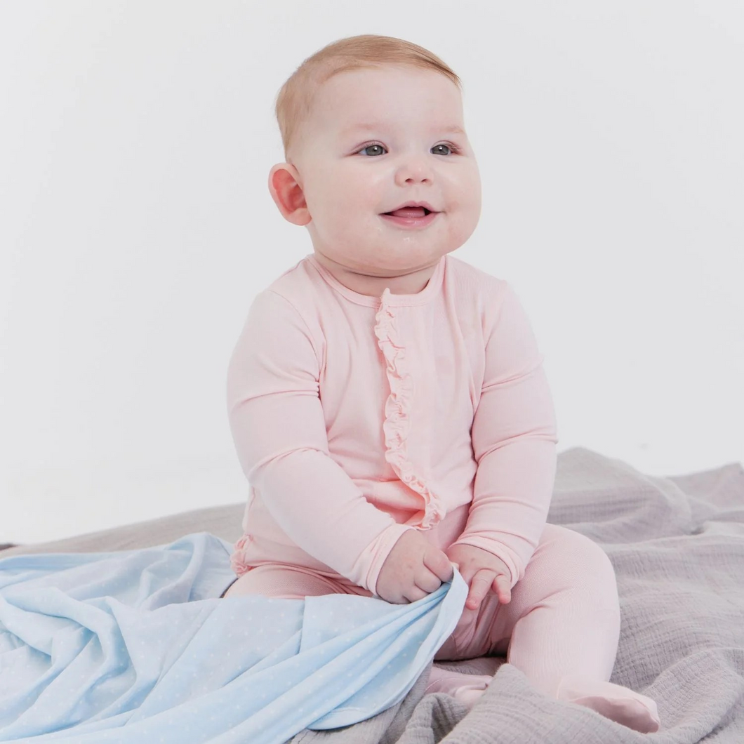 Pink Dogwood Magnetic Ruffle Footie