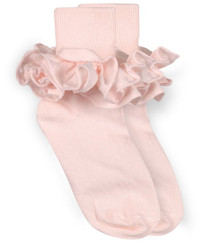 Stay stylish and cozy with these Pink Ruffle Turn Down Socks for girls by Jeffries Socks. Crafted with care, these socks feature delicate ruffles that add a feminine touch to any outfit. Keep your feet warm and fashionable with these must-have socks.